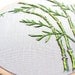 Japanese calligraphy with Hand Embroidered Bamboo - orient, 4 inch hoop, great gift, nature, home decor, custom work available