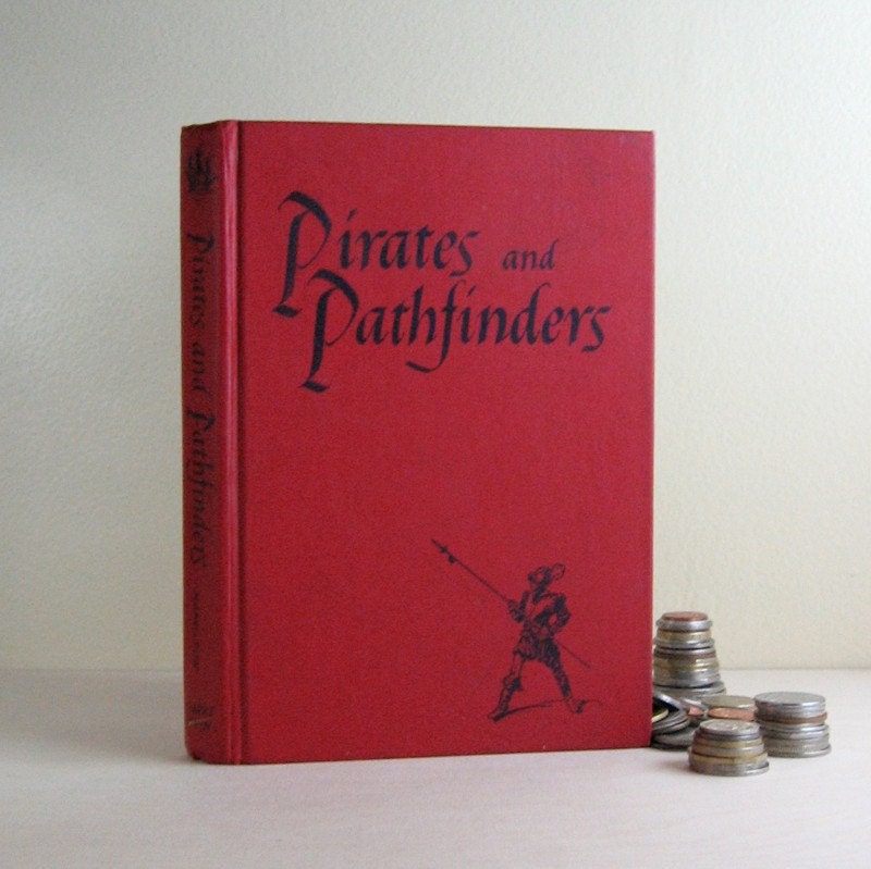 Red Secret Book Safe - Pirates School Book - Jewelry Hidden Treasure Box