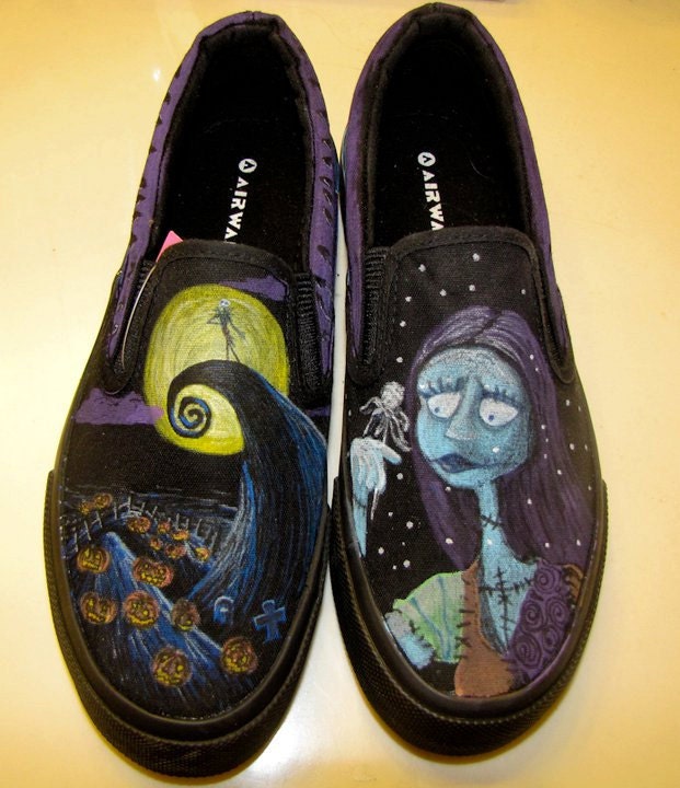 Nightmare Before Christmas Shoes by GearheartFactory on Etsy