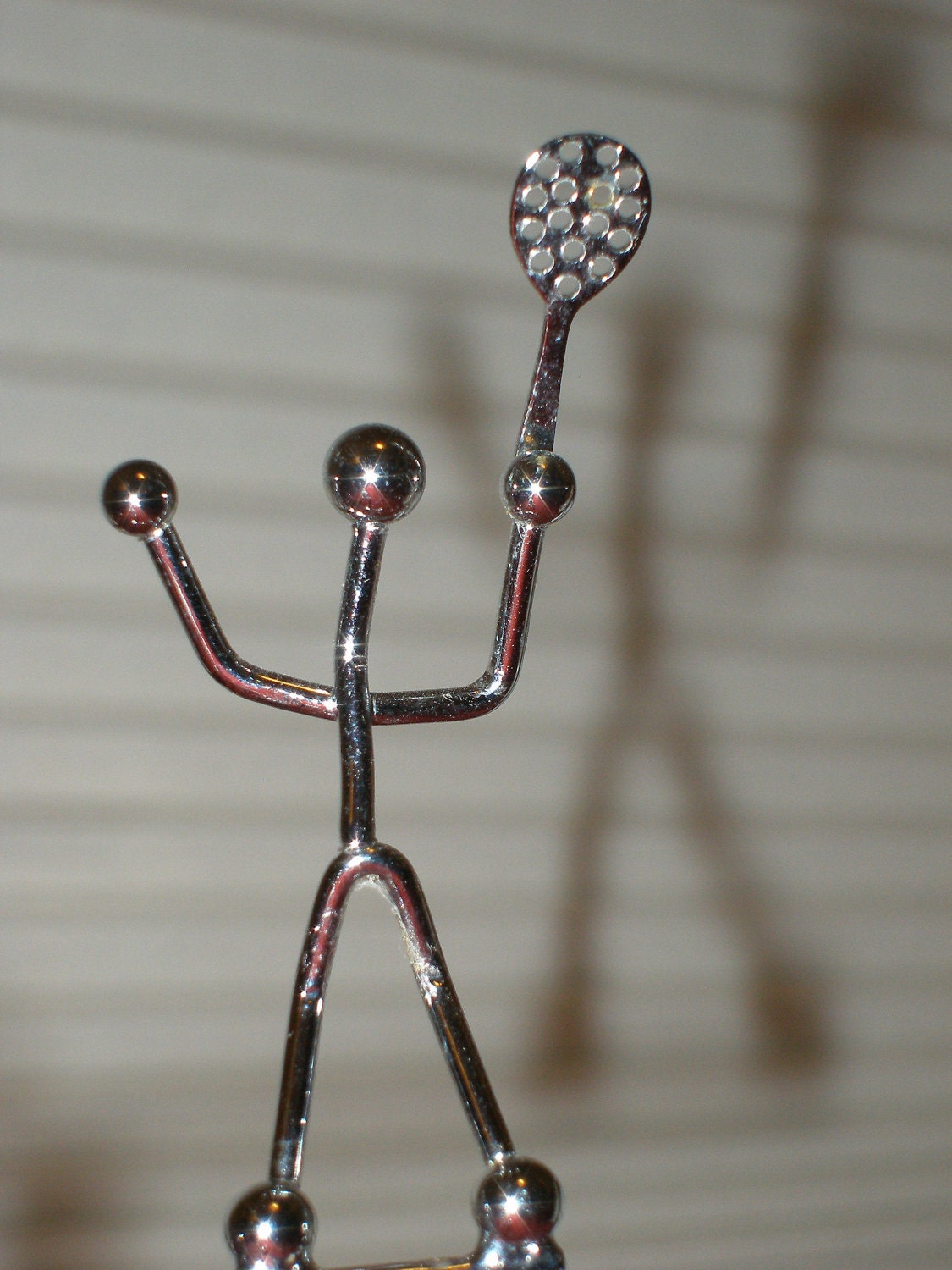 Vintage Kinetic Sculptures, Otagiri Japan 1977 Qty 3, A Tennis Player, Bowler and Canoer, Desk Top Entertainment Fun