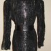 BILLY JACK for Her Studio 54 // Vintage METALLIC Glitter Dress Black Gold Silver 70's Disco Club 80's Sexy Size 11/12 Puffed Sleeves Lurex