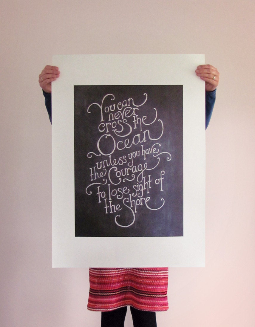 Cross the ocean art print A1 (poster) - FREE SHIPPING AUS