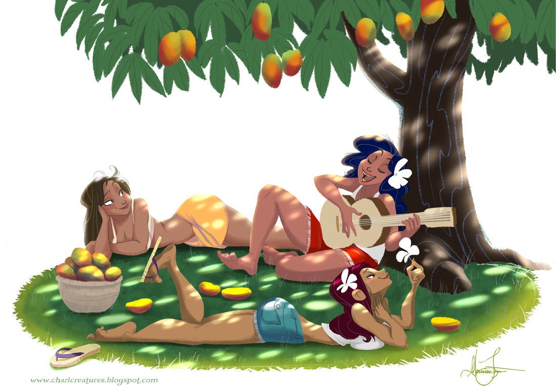 Underneath the Mango Tree 13" x 19" Print