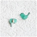 Bird Jewelry - Little Mint Birds Earrings -post earrings