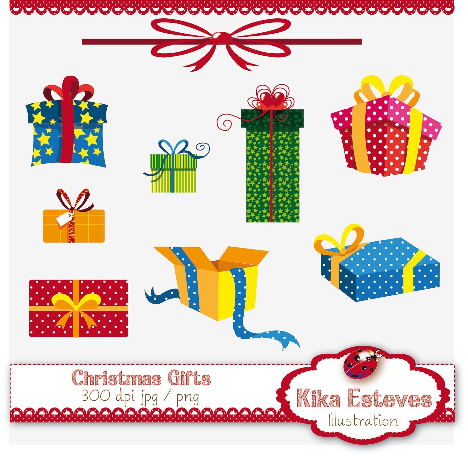 items similar to christmas gifts digital clipart items similar to christmas gifts digital clipart