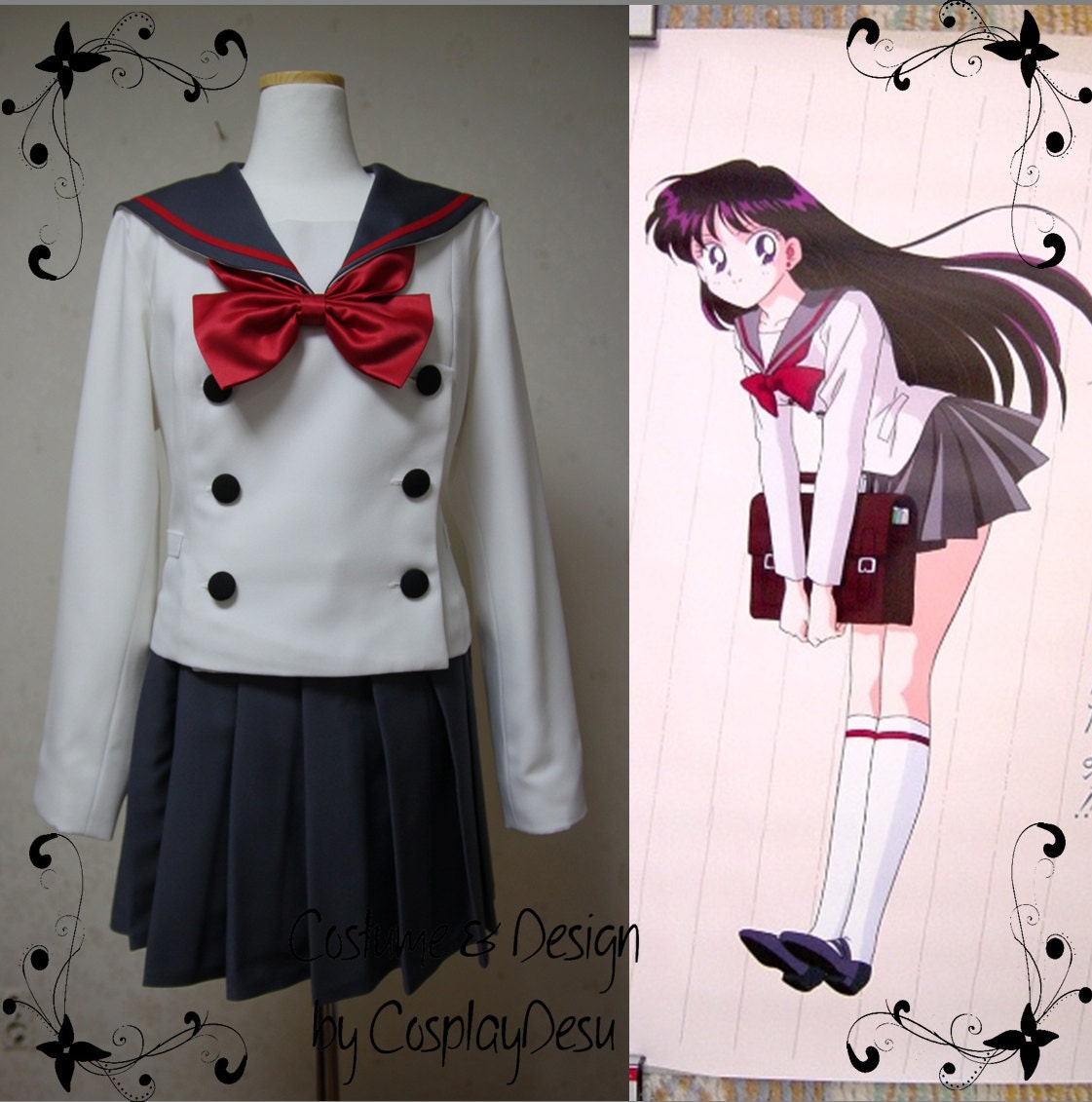 Items Similar To Sailor Mars Rei Hino Winter School Uniform From