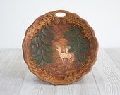 Vintage Deer Plate, Decor, Rustic, Woodland