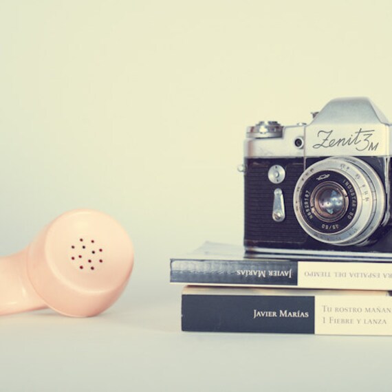 Nursery Art, spring decor,nursery decor, nursery prints, camera, telephone, book, spring, love, photography, pastel
