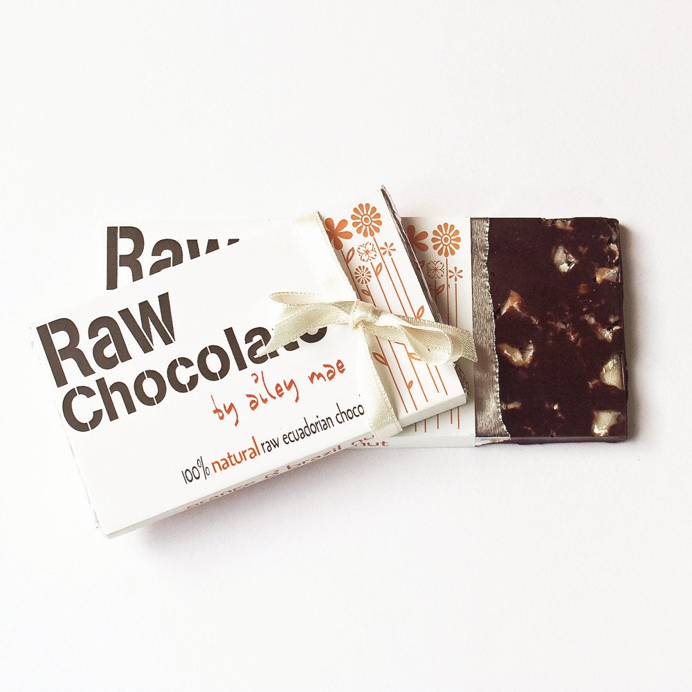 Orange and Brazil Nut Raw Chocolate Bar