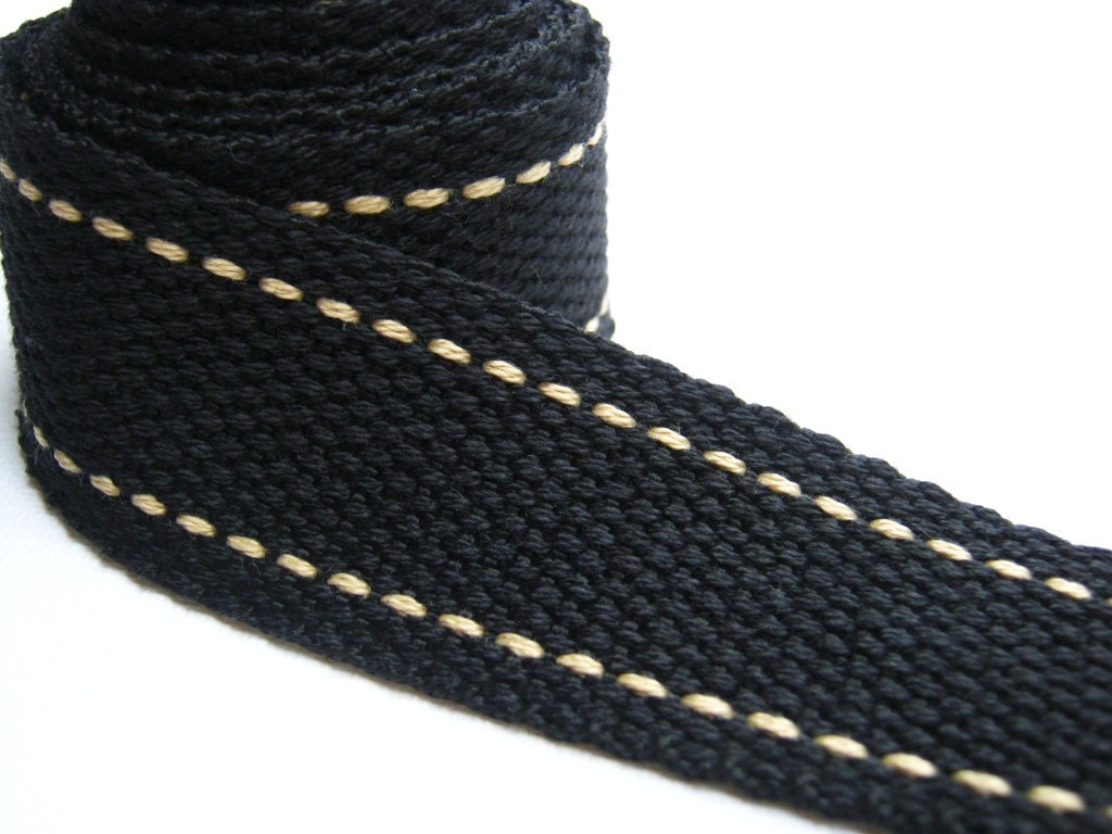 Cotton bag handle Black Cotton bing Bag supply by PeacyStudio