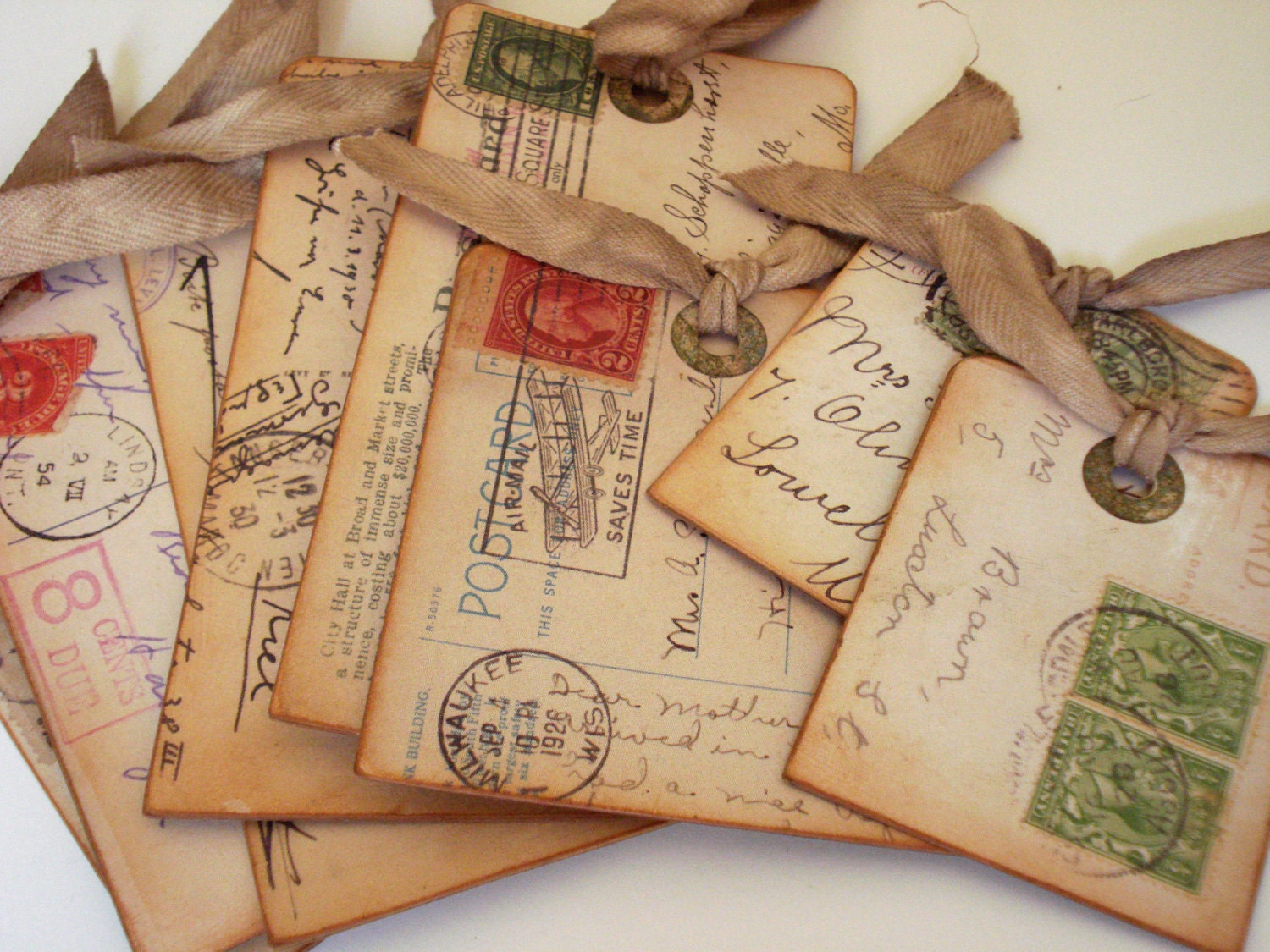 Tags with a Postcard Image