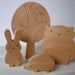 Gift ideas - Wooden toy - girl and forest friends - woodland animals - eco friendly - waldorf