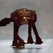 Recycled Vinyl AT-AT Clock Handmade and Hand-cut