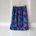 80s skirt, floral skirt, knee length skirt