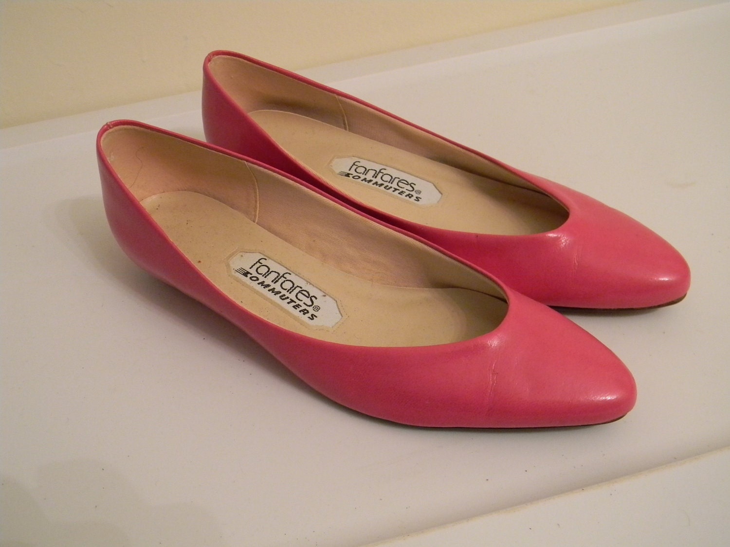 vintage pink flats