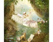Nursery Rhyme Print  ' Rock a bye Baby  '  by Charlotte Bird Matted size 12 x 16 inches