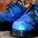 Galaxy cosmic space nebula print hand painted dr marten shoes, On Trend