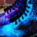 SUMMER SALE Galaxy Cosmic Gothic Print Doc Dr Martens. Hand Painted . made to order. any size