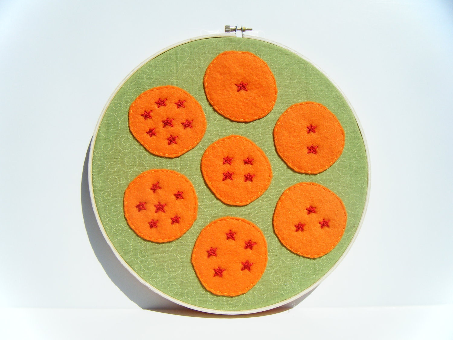 The Seven Dragon Balls - Embroidery Hoop Wall Art