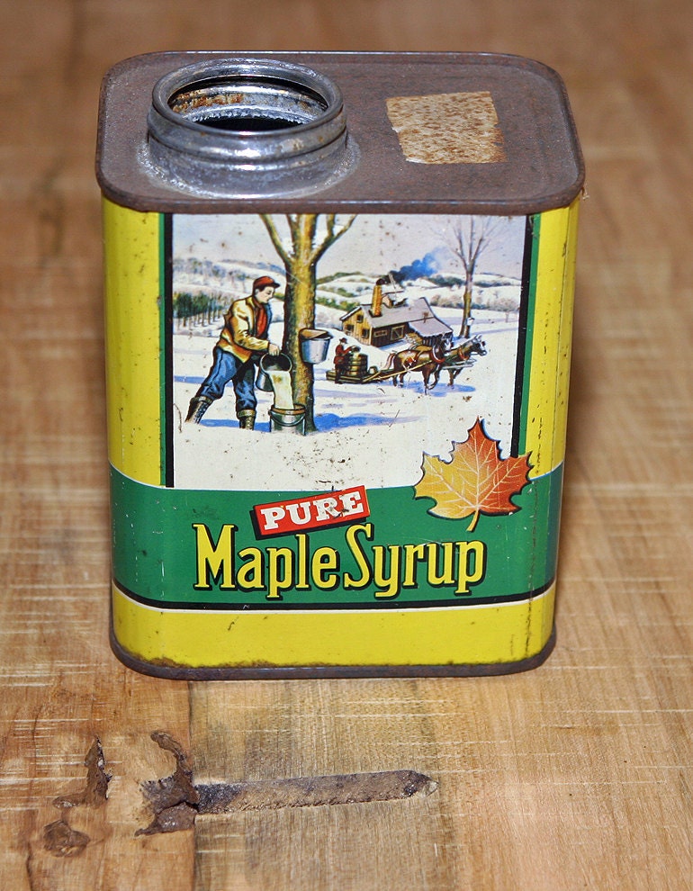 Vintage VERMONT Pure MAPLE SYRUP Tin Can 1 by SeaGlassPrimitives