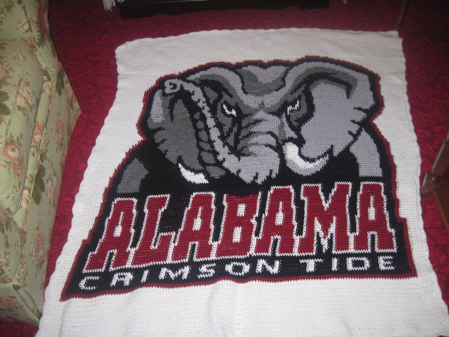 alabama crochet tide crimson single afghan pattern