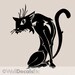 Suspicious Black Cat with Attitude Vinyl Wall Decal CT005