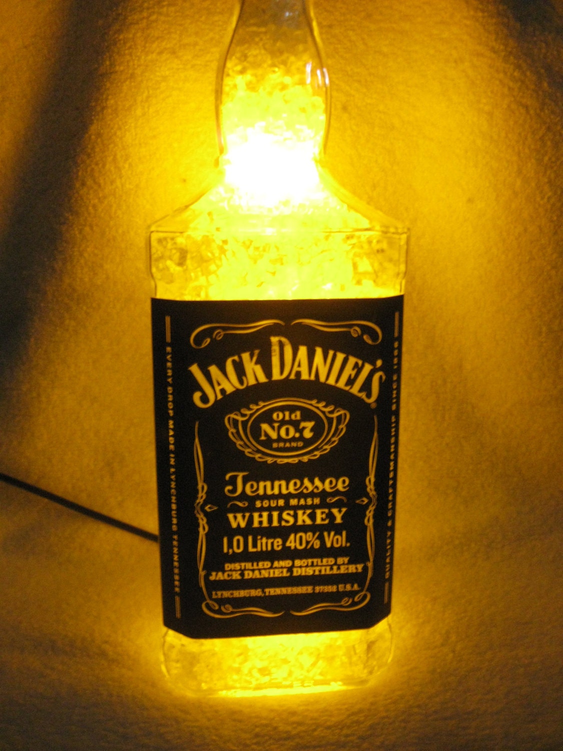 Night LED recycled bottle lamps