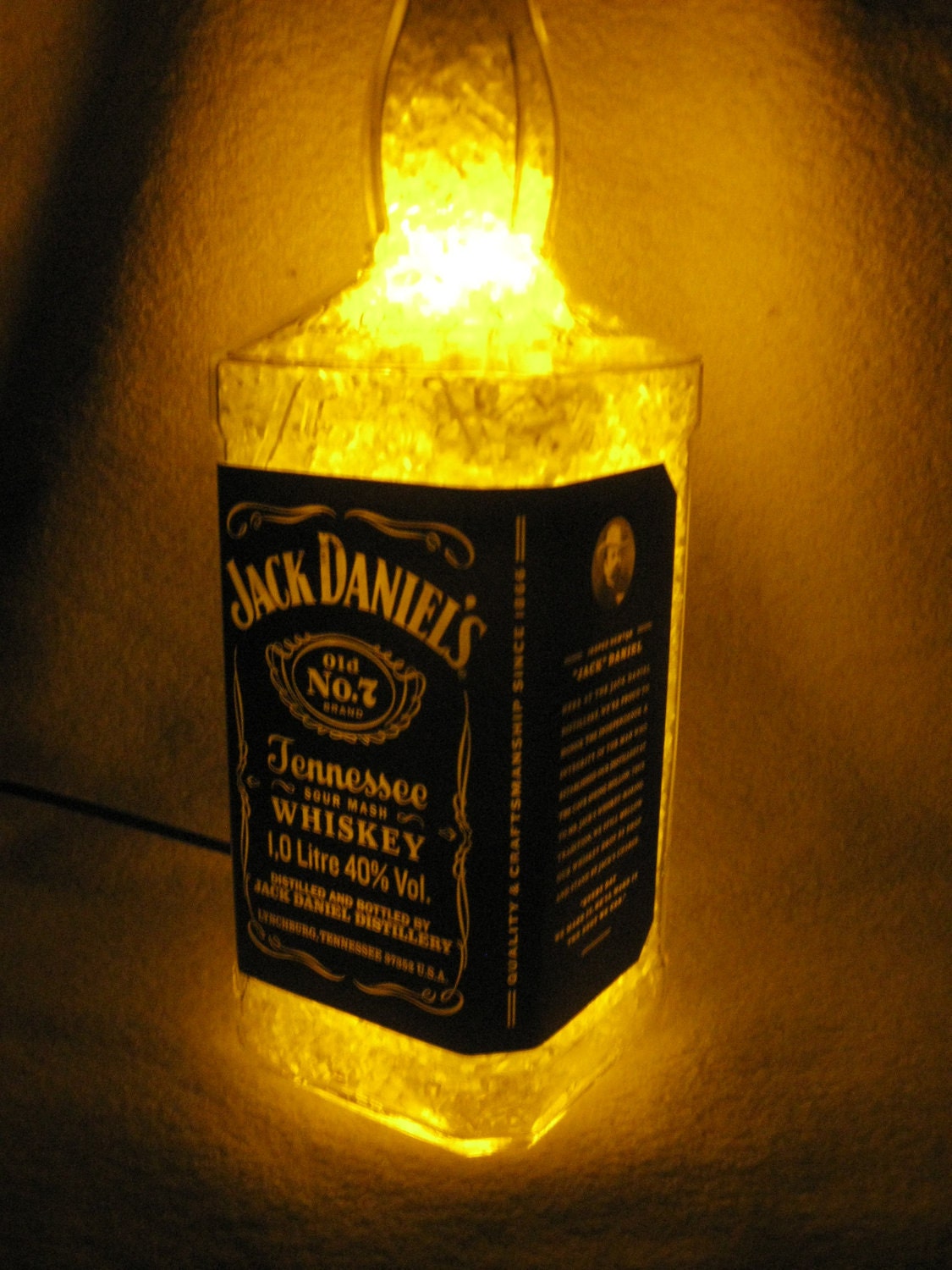 Night LED recycled bottle lamps