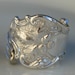 ANTIQUE Silverspoon Silverware Ring - CHARTER OAK - Antique Spoon Ring, Silverware Jewelry - Size 9 1/4 - Art Nouveau - Rare