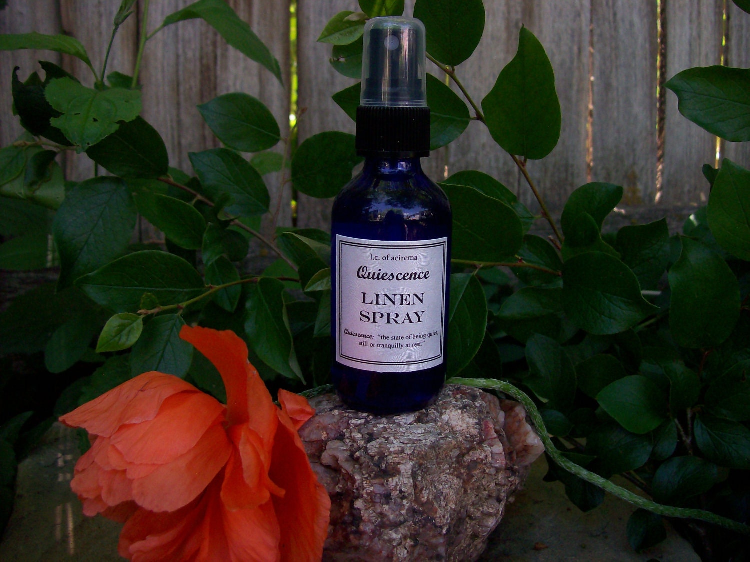 Quiescence Linen Spray, calming facial, body, linen and household spritzer