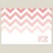 Chevron Personalized Stationery Set / Personalized Stationary Set / Ombre Note Cards