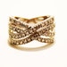 Vintage LIA SOPHIA Rhinestone Wave Ring