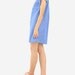 Blue White Stripe Dress Simple Dress Cotton Dress V Collar Dress