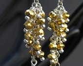 Gold Rush - Sparkly Pyrite Cluster and Sterling Silver