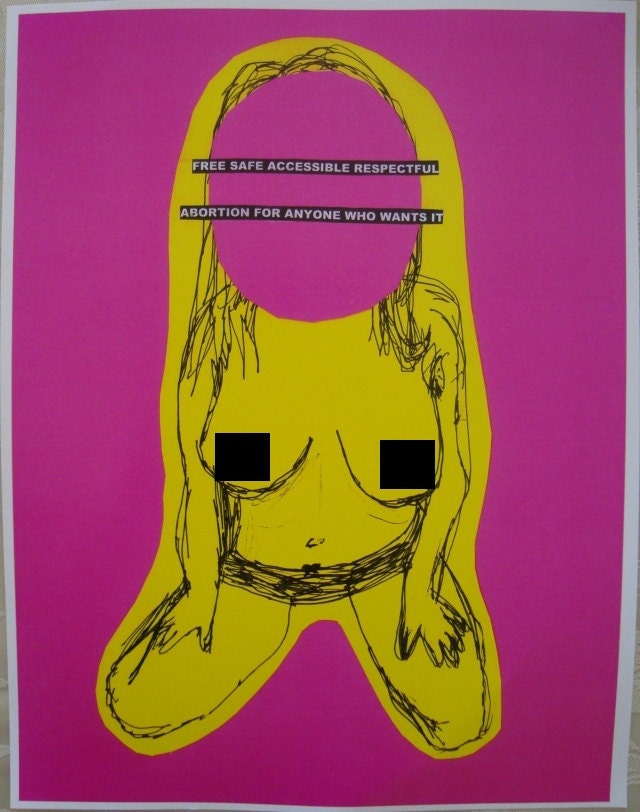 Drawing "Respectful abortion" by Clementine Cannibal