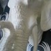 Faux Taxidermy Large Elephant Head Wall Hanging: Pinda the Elephant in white
