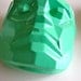 Modern Angular Face in bright mint green wall hanging