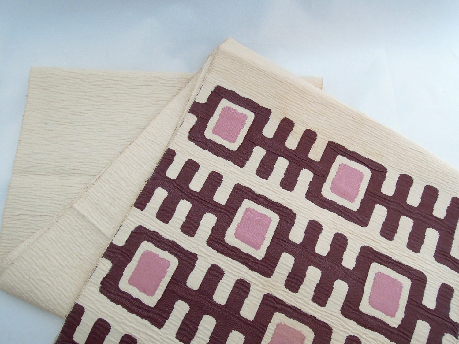 Japanese kimono obi (sash), retro style from 50's or 60's
