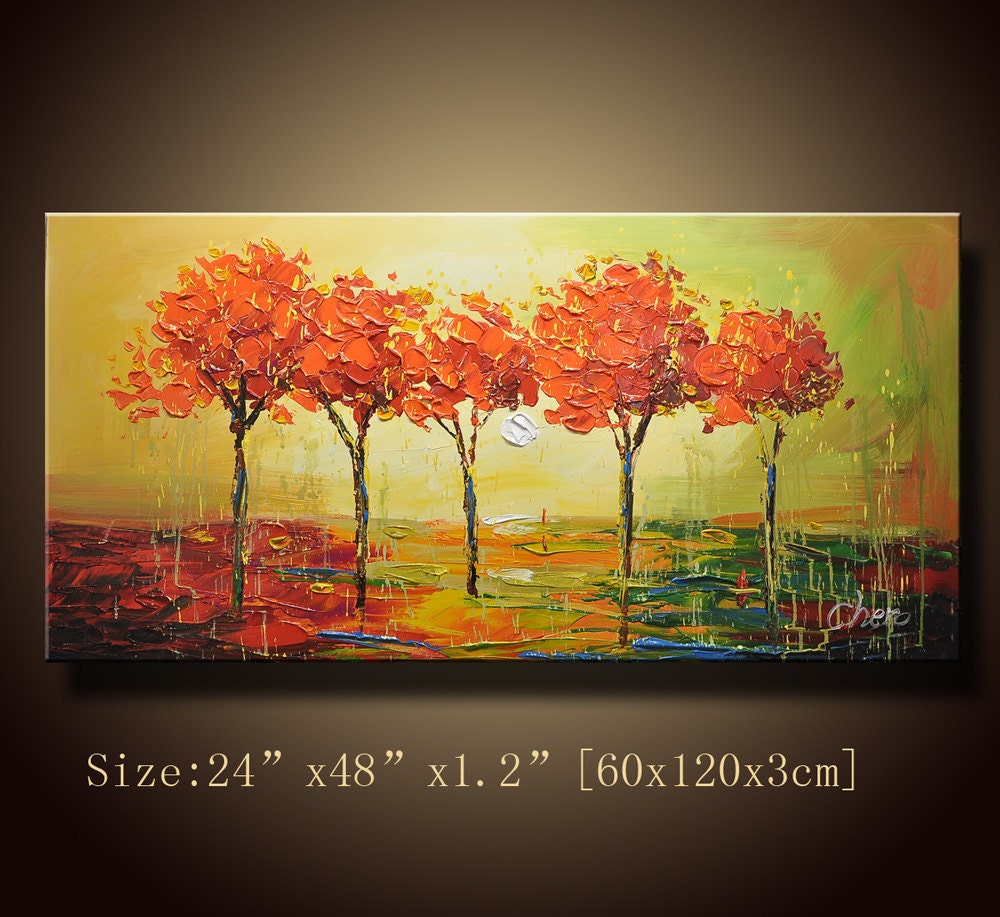 Original Abstract Painting, Modern Textured Painting, Palette Knife, Home Decor, by Chen