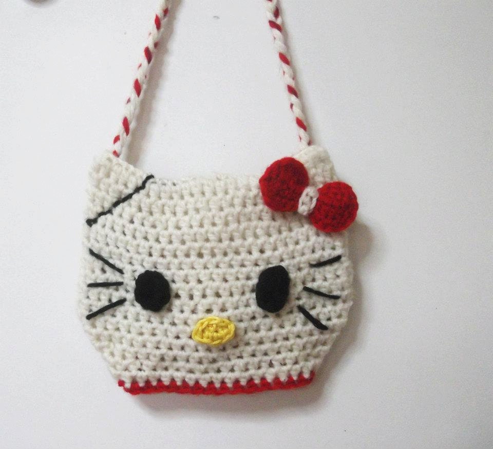CROCHET PATTERN Hello Kitty Bag, (Pdf file)