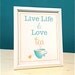 keep calm - live life and love THE BEACH (starfish)- 8 x 10 poster print