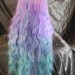 SHOP-WIDE SALE Sea Anemone / Purple, Blue, Sea Green and Teal / Extra Long Wavy Layered Wig