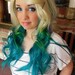 SHOP-WIDE SALE Pacific Paradise / Blonde, Blue, Teal and Green / Long Wavy Layered Wig