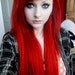 Bright Cherry Red / Long Straight Layered Wig