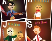 ABCs of Bad-Assery / 25 ABC Prints of Killers from Horror & Action movies