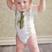 Baby Boy Tie Onesie and Suspender Bodysuit with Any Personalization. Any Tie. Easter, Spring, Summer, Childrens Fashion. Size NB to 12 Yrs