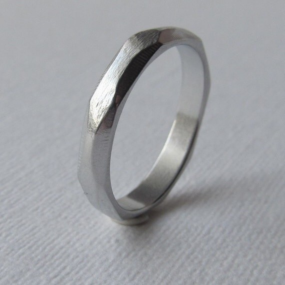 faceted wedding band aluminum wedding ring mens engagment ring mens ... faceted wedding band aluminum wedding ring mens engagment ring mens ...