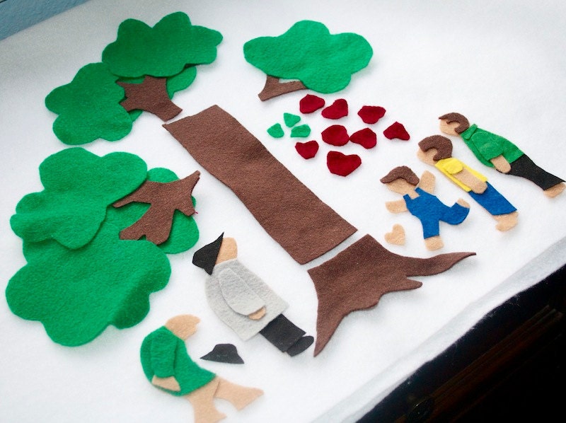 Children's Toy The Giving Tree - Felt Board Flannel Board Story Set