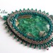 Beadwork necklace "Milady" with malachite in pyrite