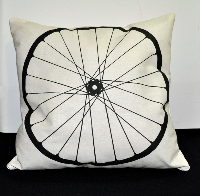 Bike Cushion Cover. Bike Pillow Cover. Bicycle Pillow. Bicycle Cushion. Hand Screen Printed